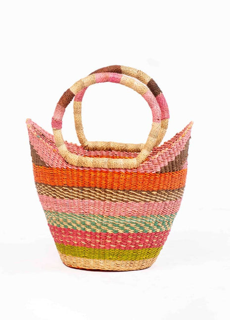 Handwoven Market Basket – Bolga Tote Bag from Ghana