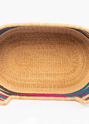 Colorful Handwoven Dog Bed Basket – African Bolga Pet Lounger