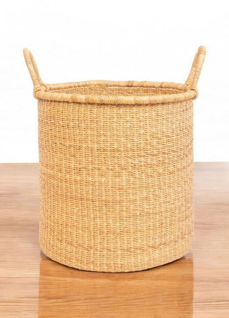 Handwoven Wicker Laundry Basket with Handles – Natural Storage Hamper