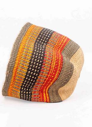 Handwoven Bolga Bowl Basket – Decorative African Storage Basket